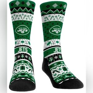 New York Jets Tacky Ugly Sweater Socks Sz. Men’s L/LX 9-13